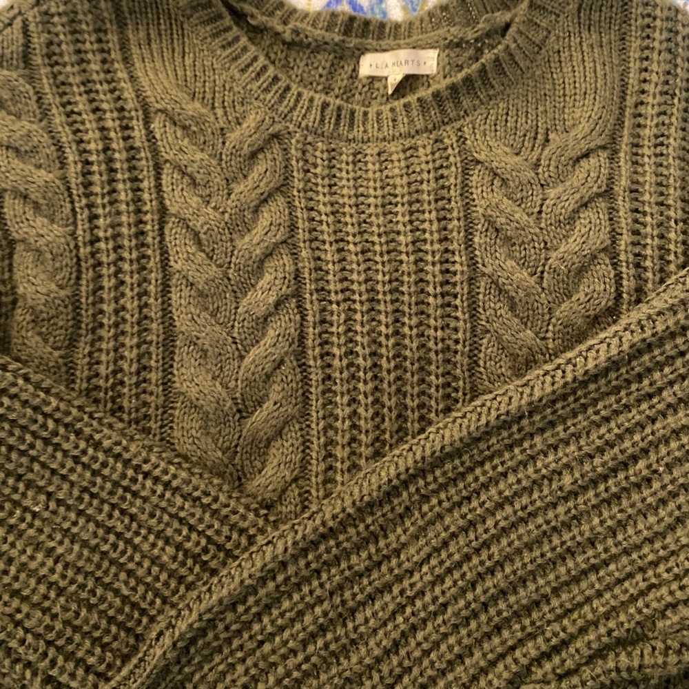 Army green sweater- gorgeous!